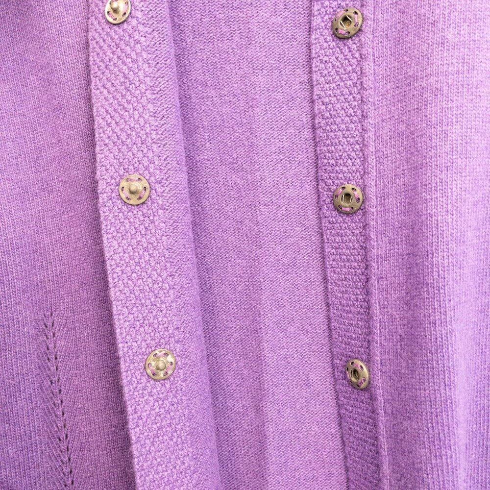 Morris Italy Merino Wool & Cashmere Button-Up Sweater – Size 14 (US) / 46 (IT) - Picture 3 of 4